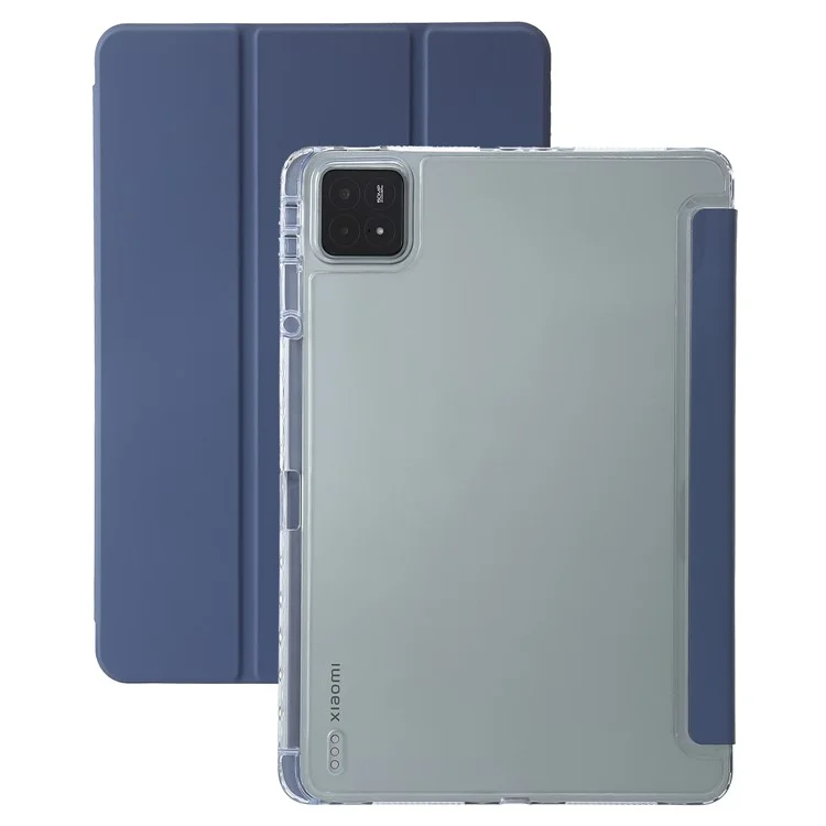 Per Xiaomi Pad 6S Pro 12.4 Custodia anti-graffio TPU+Acrilico+PU Custodia tablet con supporto trifold - Lavanda viola