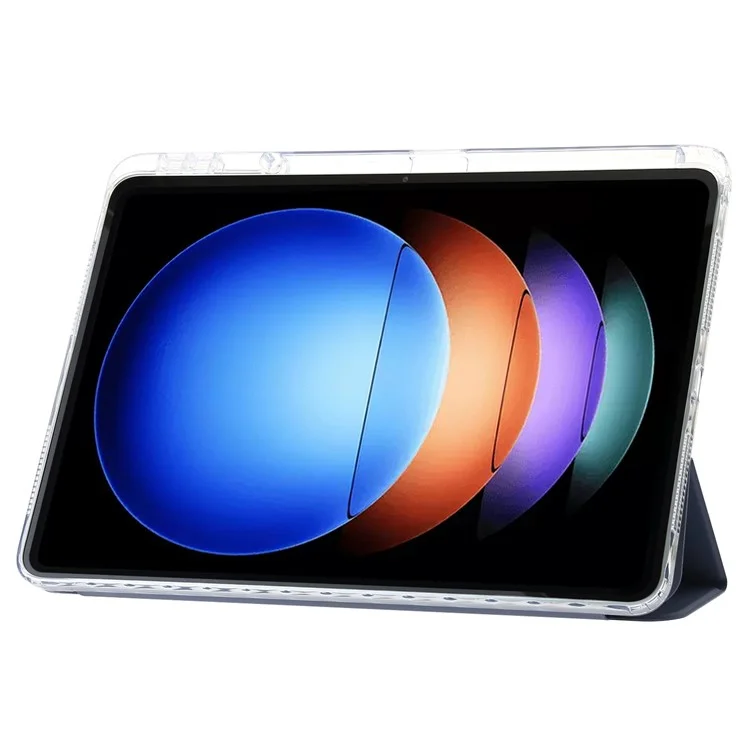 Per Xiaomi Pad 6S Pro 12.4 Custodia anti-graffio TPU+Acrilico+PU Custodia tablet con supporto trifold - Lavanda viola