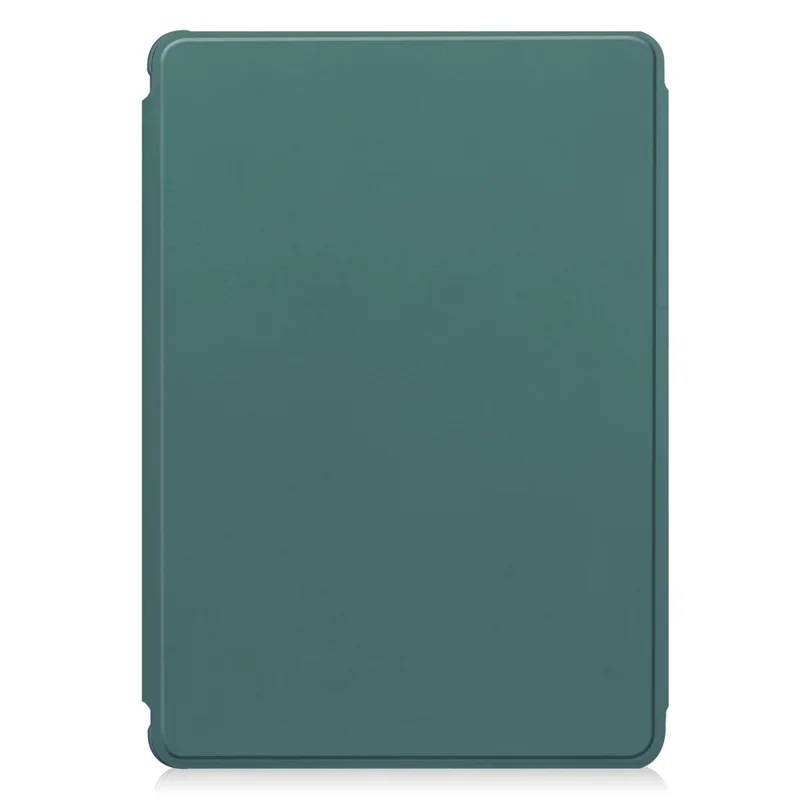 For iPad Pro 11 (2025) / 11 (2024) Case Leather+Acrylic Stand Tablet Cover with Bluetooth-compatible Keyboard - Blackish Green