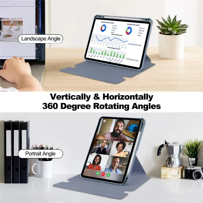 For iPad Pro 11 (2025) / 11 (2024) Case Leather+Acrylic Stand Tablet Cover with Bluetooth-compatible Keyboard - Purple