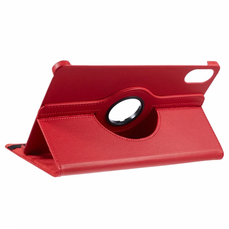 For Honor Pad X8 Pro / Honor Pad X9 Case Leather+TPU Tablet Cover Rotating Stand - Red