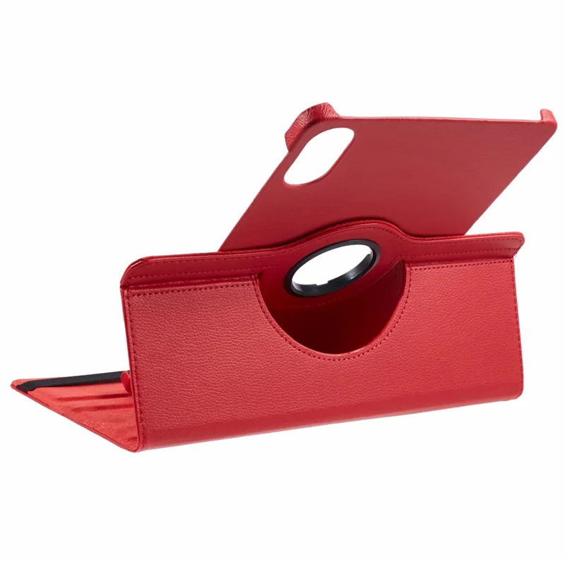 For Honor Pad X8 Pro / Honor Pad X9 Case Leather+TPU Tablet Cover Rotating Stand - Red