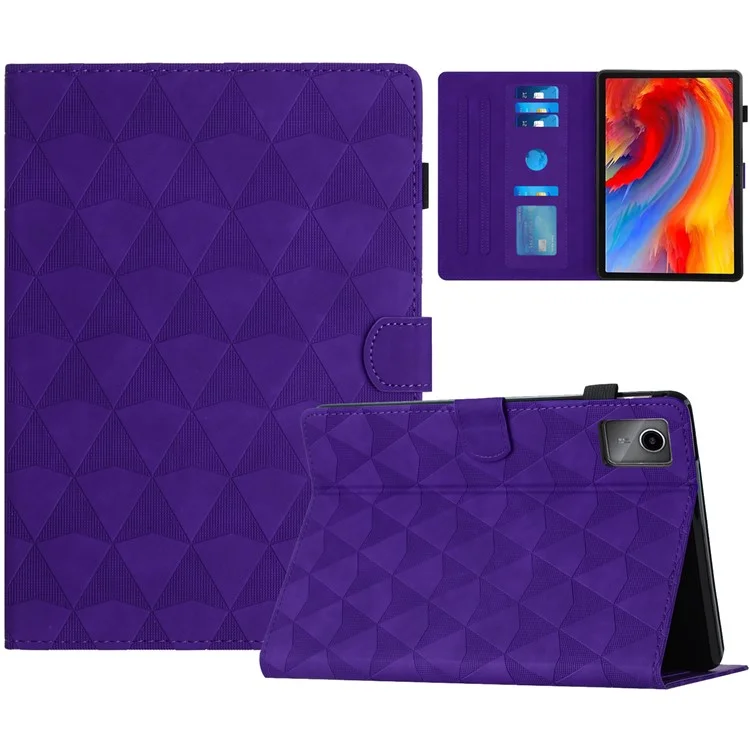 Für Lenovo Tab M11 / Xiaoxin Pad 11 2024 Hülle Leder Ständer Flip Tablet Abdeckung mit Kartenfach - Lila