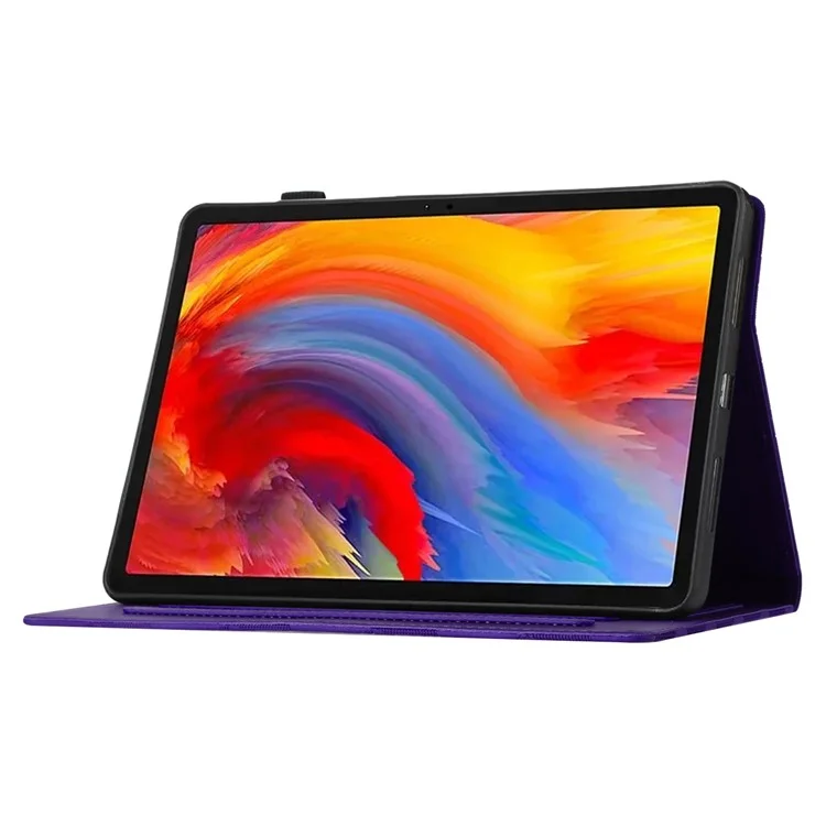 Für Lenovo Tab M11 / Xiaoxin Pad 11 2024 Hülle Leder Ständer Flip Tablet Abdeckung mit Kartenfach - Lila