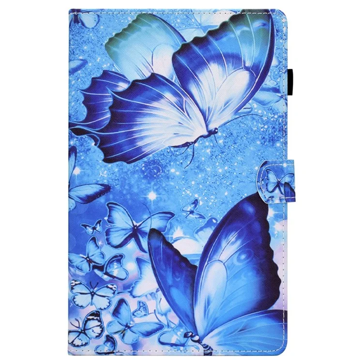 For Lenovo Tab M11 / Xiaoxin Pad 11 2024 Leather Case Pattern Printing Tablet Cover with Card Slots - Butterfly