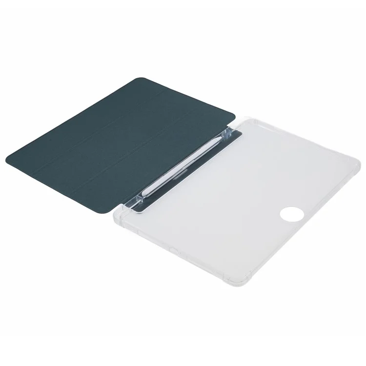 For Honor Pad 9 Case Tri-fold Stand Leather Tablet Cover with Pen Slot - Midnight Green