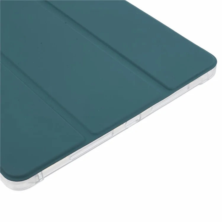 For Honor Pad 9 Case Tri-fold Stand Leather Tablet Cover with Pen Slot - Midnight Green