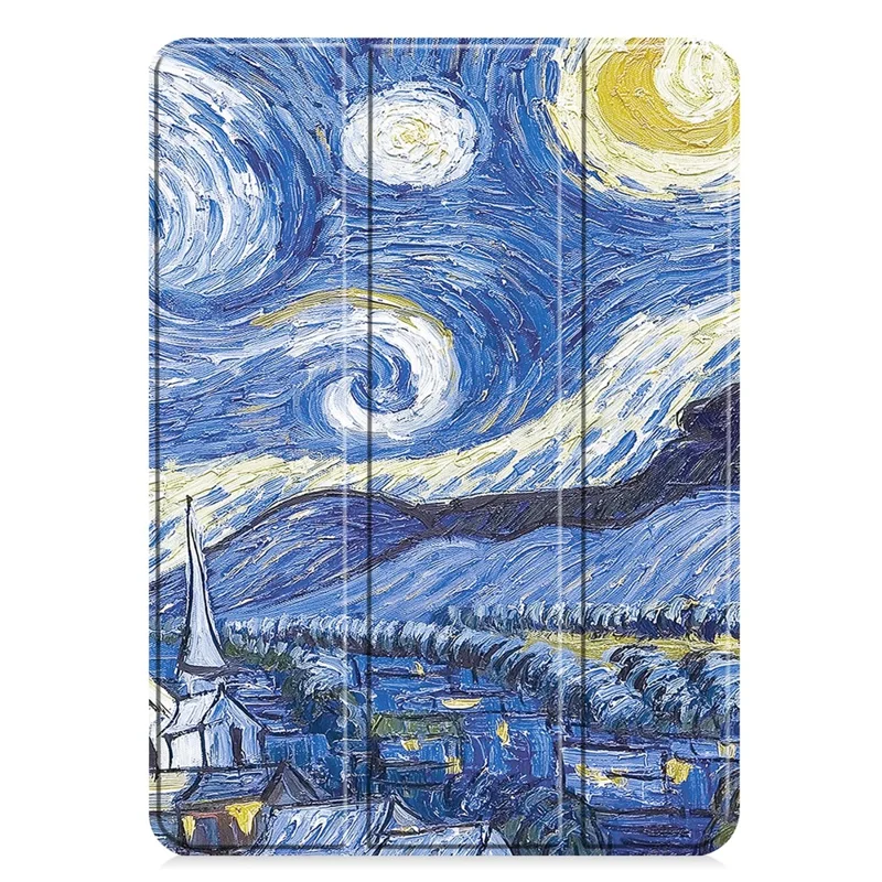 For iPad Pro 11 (2025) / 11 (2024) Case Trifold Stand PU Leather Pattern Smart Tablet Cover - Starry Sky