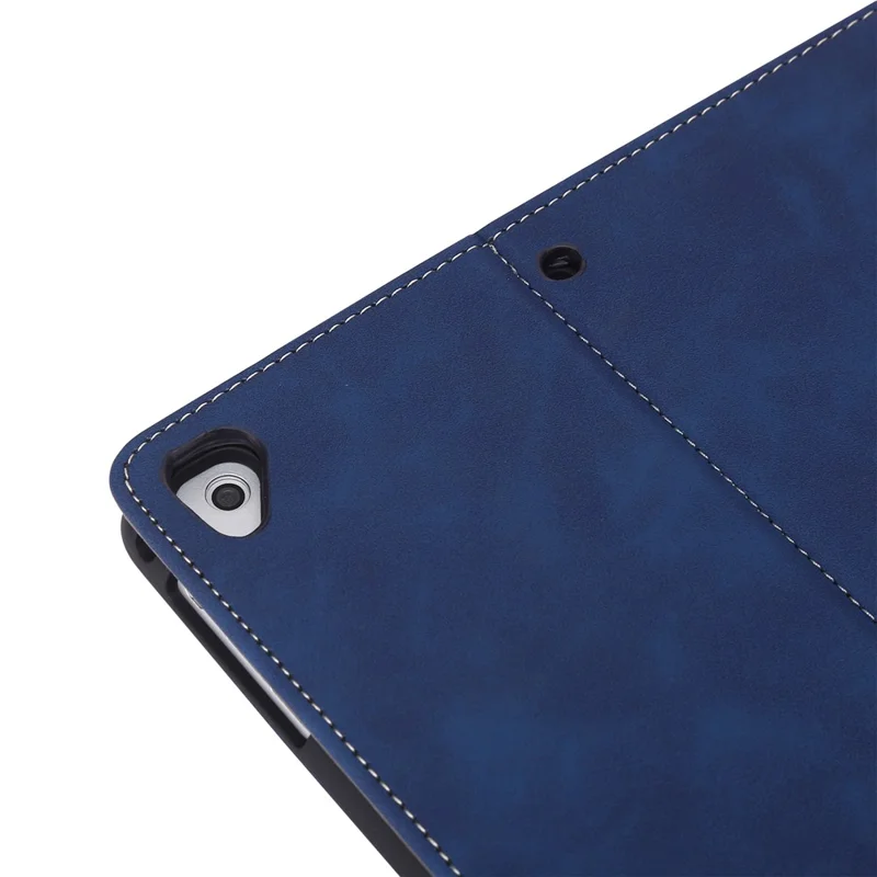 Para iPad Air (2013) / Air 2 / iPad 9.7 polegadas (2017) / (2018) Capa para Tablet Carteira de Couro com Compartimento para Canetas - Azul Escuro