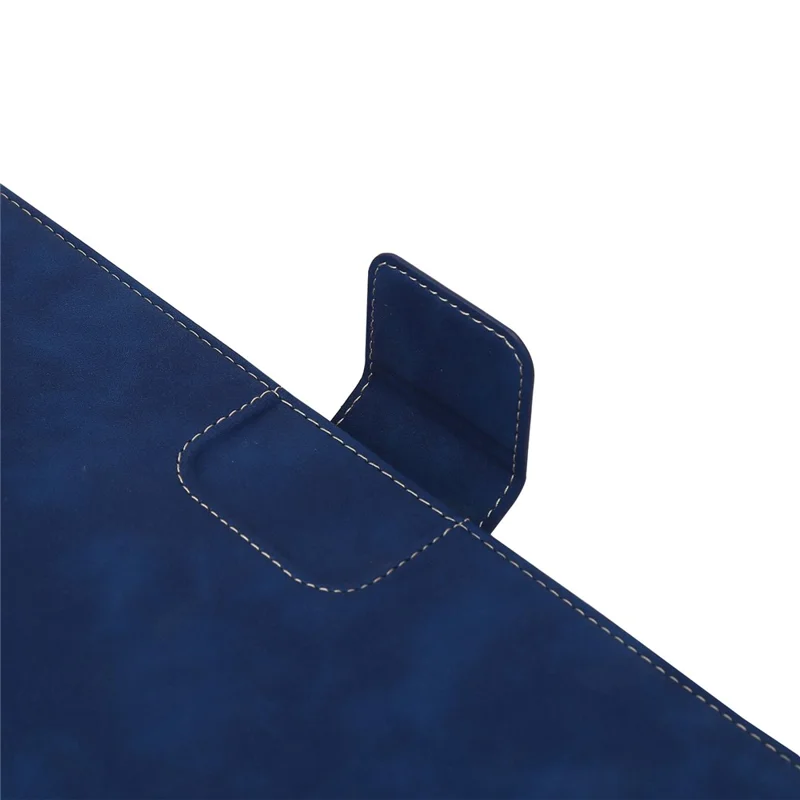 For iPad 10.2 (2021)  /  (2019)  /  (2020)  /  Air 10.5 inch (2019) Case Wallet Calf Texture Tablet Cover with Pens Slot - Dark Blue