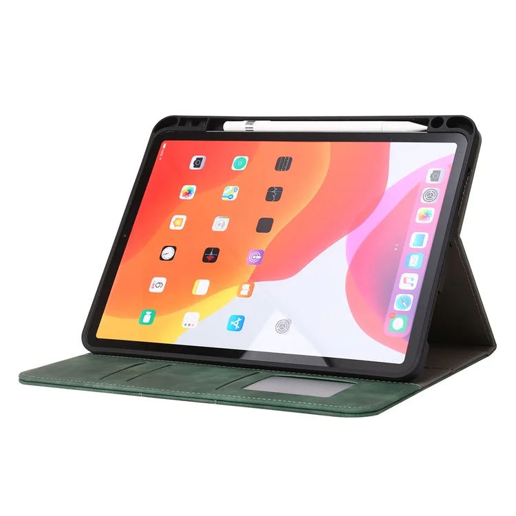 For iPad Air 11 (2025) / (2024) / Air (2022) / (2020) / Pro 11 (2018) / (2020) / (2021) / (2022) Leather Case Wallet Cover - Green