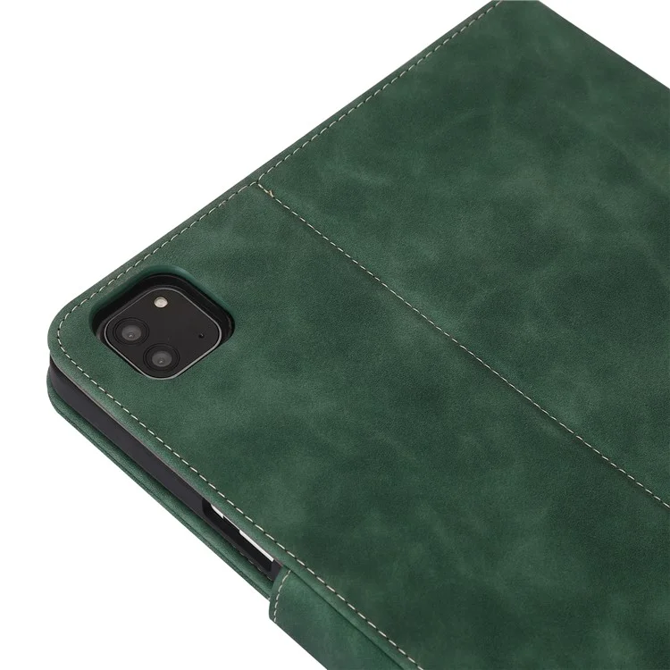For iPad Air 11 (2025) / (2024) / Air (2022) / (2020) / Pro 11 (2018) / (2020) / (2021) / (2022) Leather Case Wallet Cover - Green