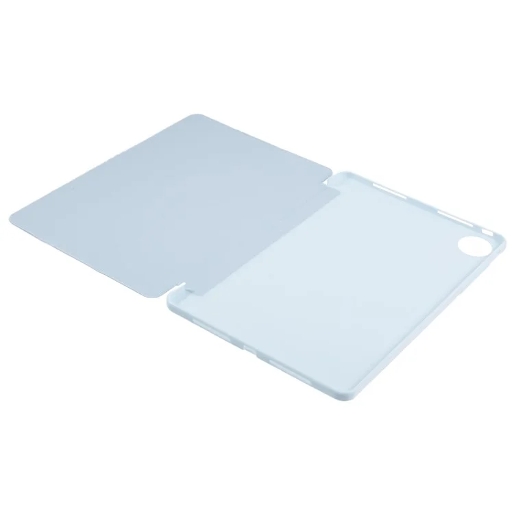 Für vivo Pad3 Pro PU Leder Hülle Soft Silikon Tablet Cover Tri-Fold Stand Schutzhülle - Baby Blau