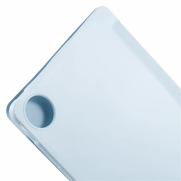 Für vivo Pad3 Pro PU Leder Hülle Soft Silikon Tablet Cover Tri-Fold Stand Schutzhülle - Baby Blau
