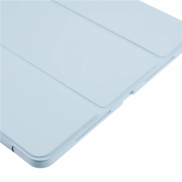 Für vivo Pad3 Pro PU Leder Hülle Soft Silikon Tablet Cover Tri-Fold Stand Schutzhülle - Baby Blau