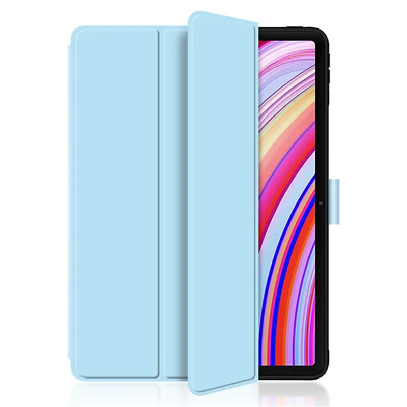 Per Xiaomi Redmi Pad Pro / Redmi Pad Pro 5G / Poco Pad Case PU Leather Trifold Stand Auto Wake / Sleep Tablet Cover - Blu