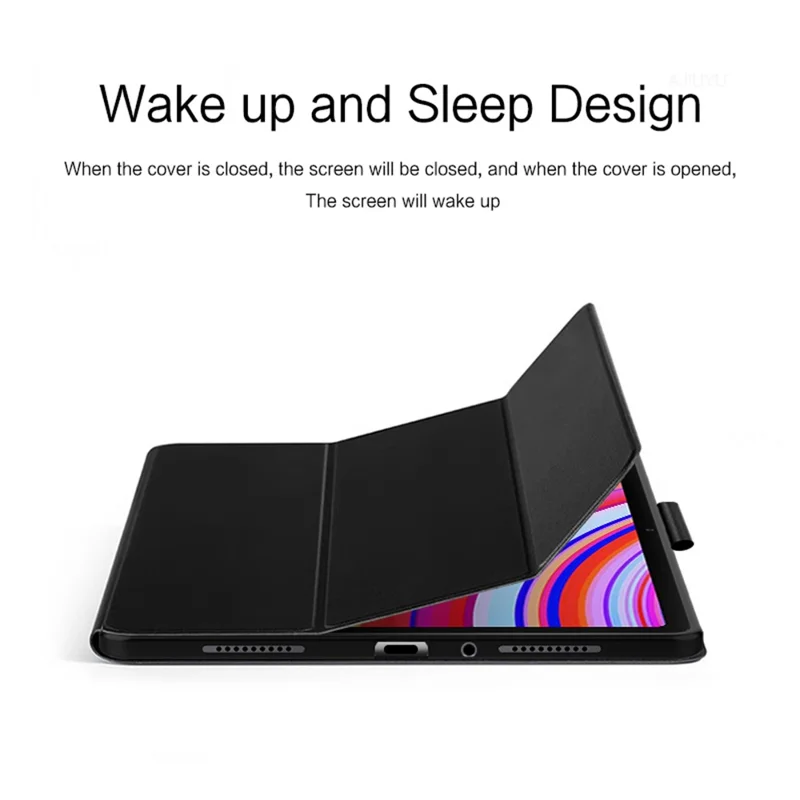 Per Xiaomi Redmi Pad Pro / Redmi Pad Pro 5G / Poco Pad Case PU Leather Trifold Stand Auto Wake / Sleep Tablet Cover - Blu