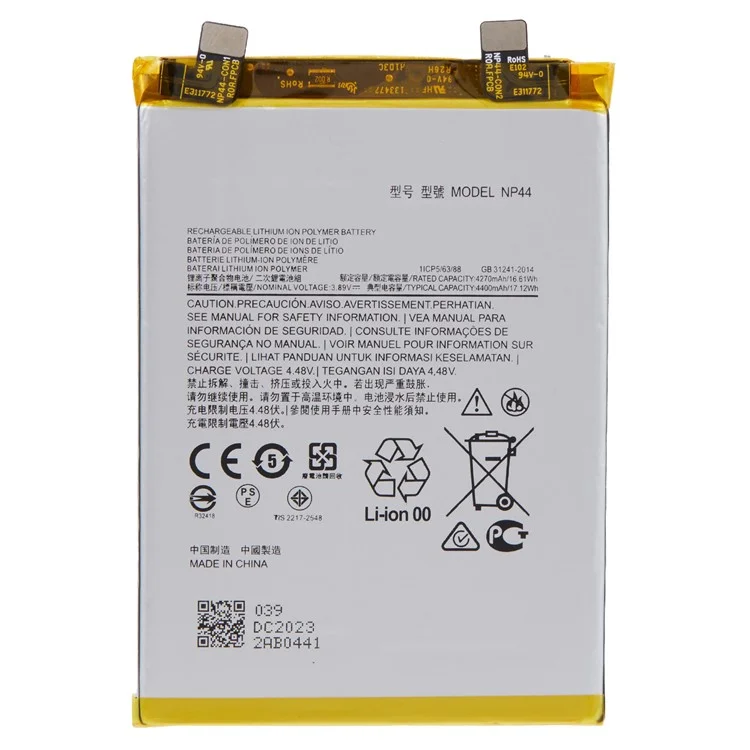 For Motorola Moto S30 Pro 5G 3.89V 4270mAh Li-ion Polymer Battery Assembly Part (Encode: NE50) (without Logo)
