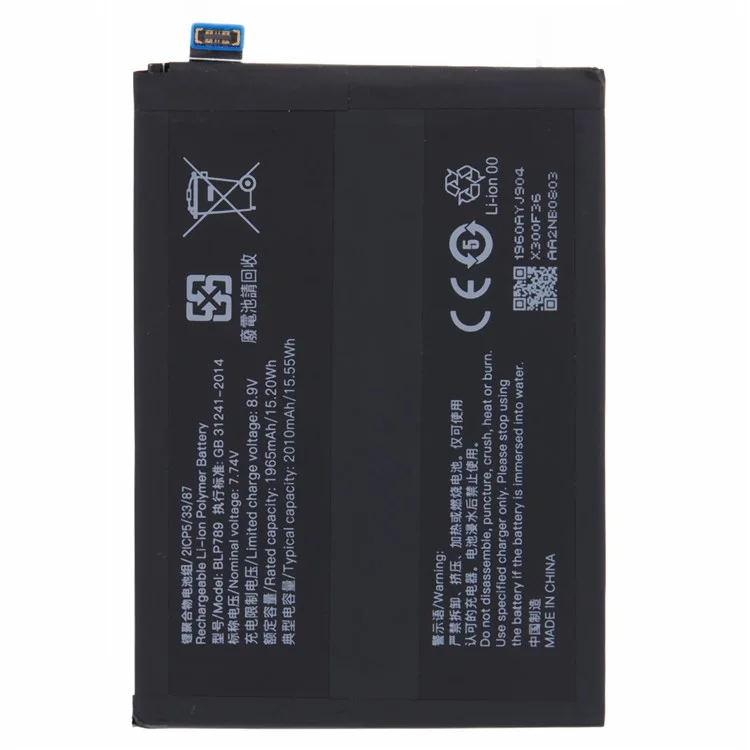 For Oppo Reno4 5G 7.74V 3930mAh Li-ion Polymer Battery Assembly Part (Encode: BLP789) (without Logo)