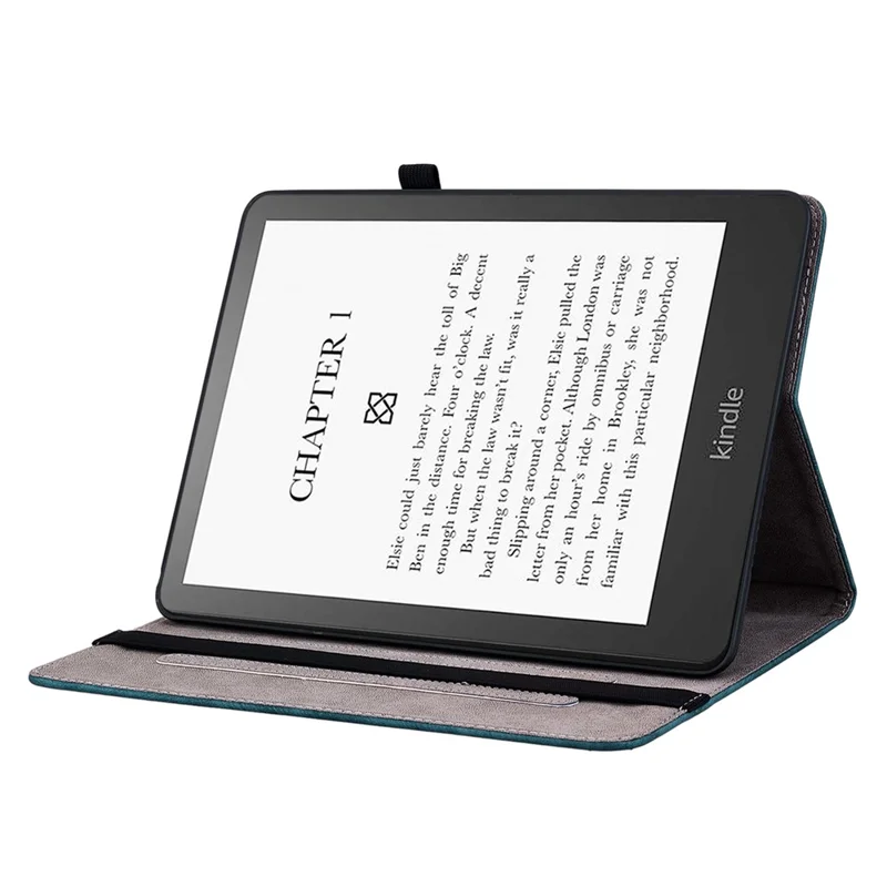 Per Amazon Kindle Paperwhite (2024) Custodia in Pelle con Porta Carte Fiore Rosa Copertina E-Reader - Blu