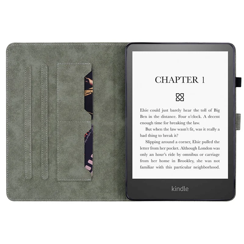 Für Amazon Kindle Paperwhite (2024) Case Kartensteckplätze PU-Leder Ständer E-Reader-Abdeckung - Grau