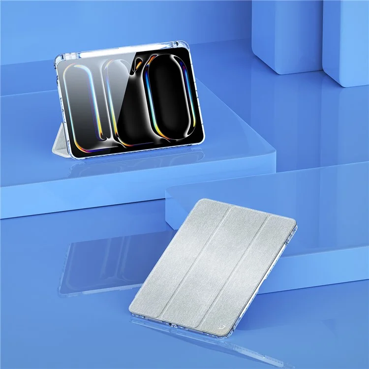 DUX DUCIS Unid Series For iPad Pro 11 (2024) Clear Case TPU+PC+Leather Cover with Auto Wake / Sleep - Light Green