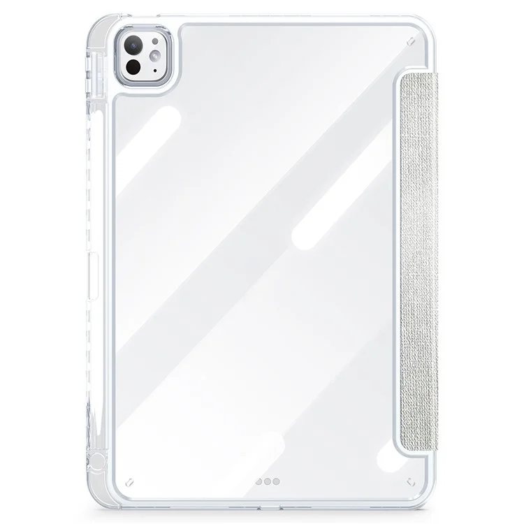 DUX DUCIS Unid Series For iPad Pro 11 (2024) Clear Case TPU+PC+Leather Cover with Auto Wake / Sleep - Light Green
