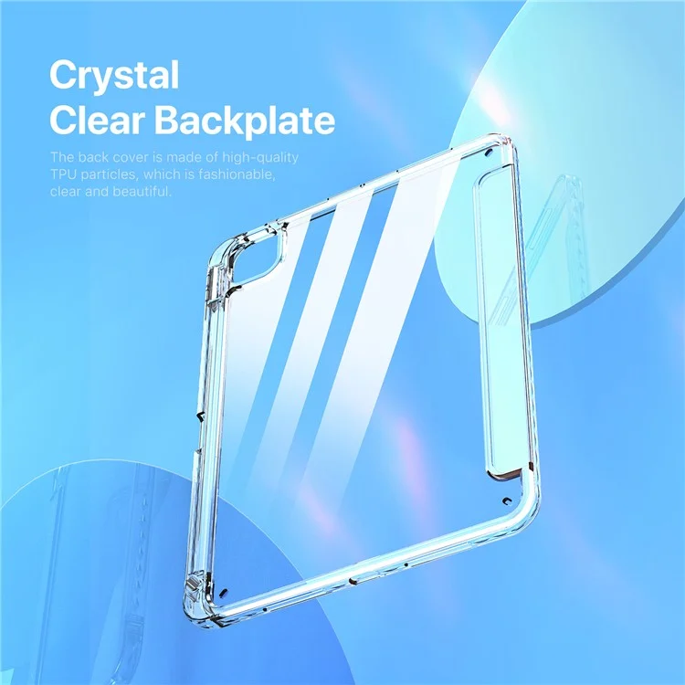 DUX DUCIS Unid Series For iPad Pro 11 (2024) Clear Case TPU+PC+Leather Cover with Auto Wake / Sleep - Light Green