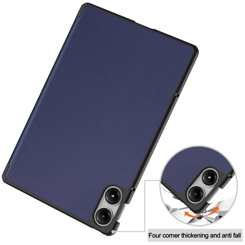 Tablet Case for Xiaomi Redmi Pad Pro/Redmi Pad Pro 5G/Poco Pad Tri-Fold Stand Leather Cover - Blue