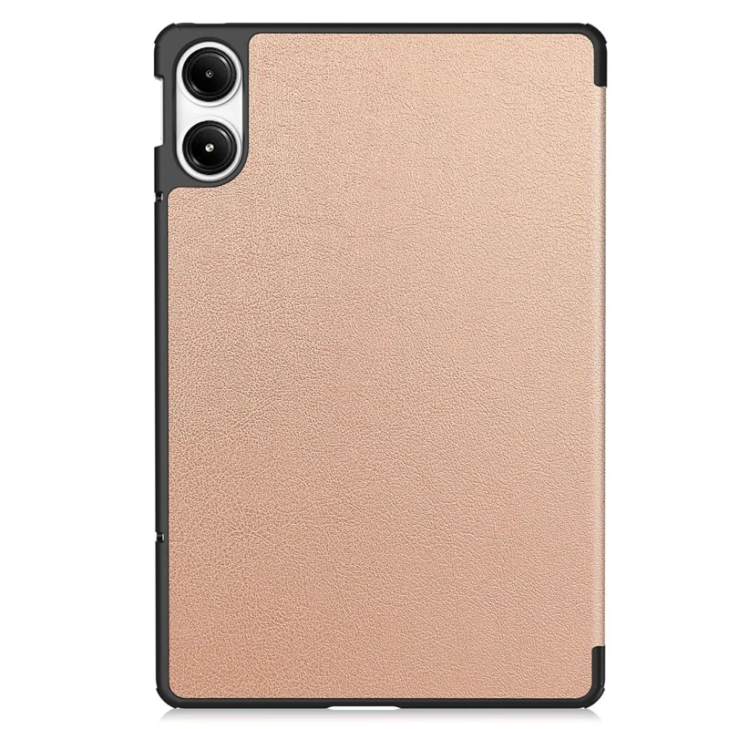 Tablet Case for Xiaomi Redmi Pad Pro/Redmi Pad Pro 5G/Poco Pad Tri-Fold Stand Leather Cover - Rose Gold