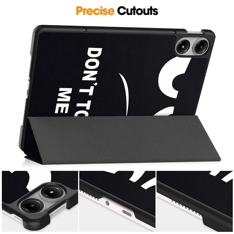 Tablet Case for Xiaomi Redmi Pad Pro/Pad Pro 5G/Xiaomi Poco Pad 4G Auto Wake/Sleep Trifold Stand Pattern Printed Leather Cover - Don't Touch Me