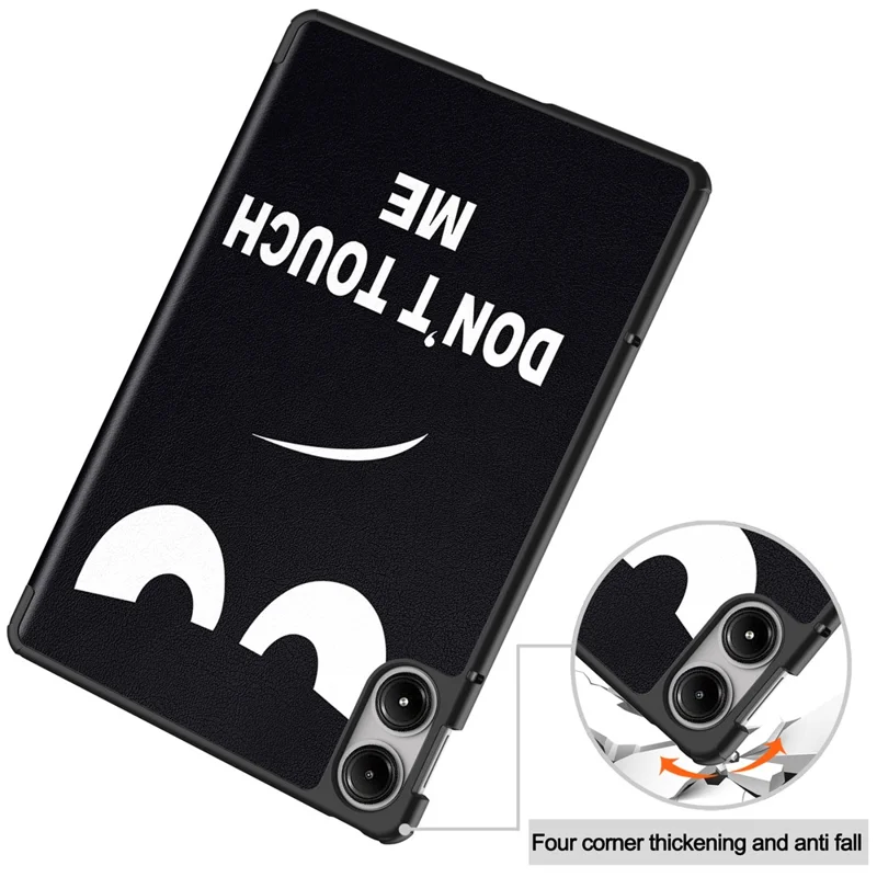 Tablet Case for Xiaomi Redmi Pad Pro/Pad Pro 5G/Xiaomi Poco Pad 4G Auto Wake/Sleep Trifold Stand Pattern Printed Leather Cover - Don't Touch Me