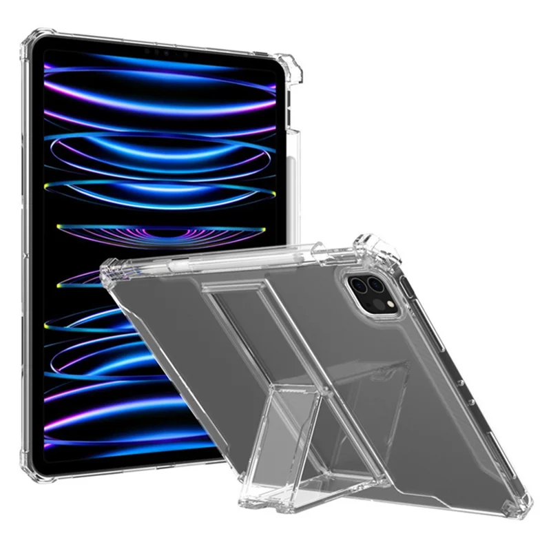 Pour iPad Pro 12.9 (2022) / (2021) / (2020) / (2018) Étui antichoc en PC avec support Kickstand Housse de tablette TPU
