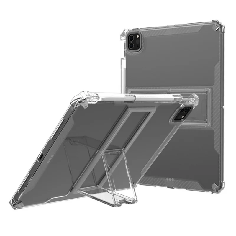 Pour iPad Pro 12.9 (2022) / (2021) / (2020) / (2018) Étui antichoc en PC avec support Kickstand Housse de tablette TPU