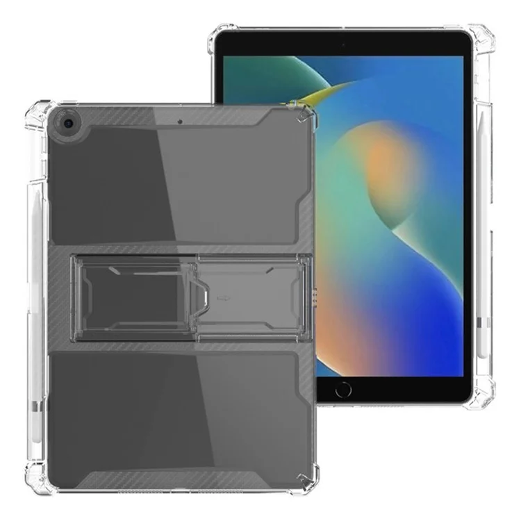 Per iPad 10.2 (2021) / (2019) / (2020) Case Airbag Corner Tablet TPU Cover con PC Kickstand