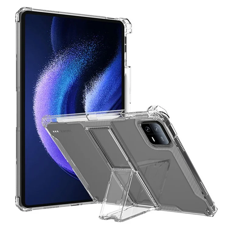 Capa para Tablet Xiaomi Pad 6 / Pad 6 Pro, Caixa de PC com Suporte, Airbag nos Cantos, Capa Protetora Anti-Queda de TPU