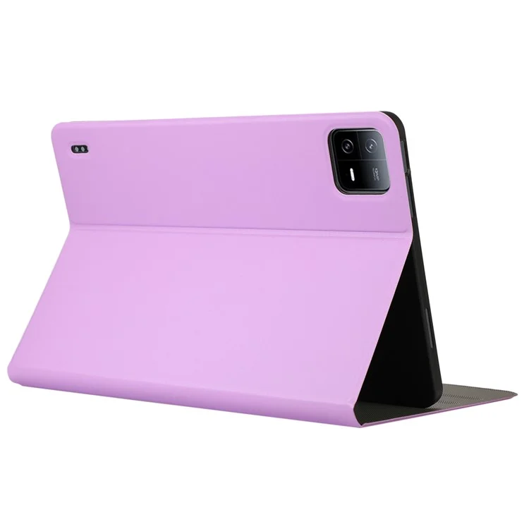 Pour Xiaomi Pad 6S Pro 12.4 Étui de Tablette Anti-Drop Flip Cover en Cuir PU - Violet