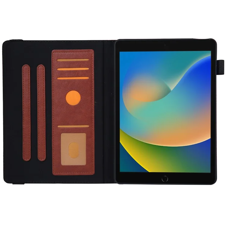 Für iPad 10.2 (2021) / (2020) / (2019) / iPad Air 10.5 Zoll (2019) / Pro 10.5 Zoll (2017) Hülle Kartenfächer Leder Tablet Cover - Braun