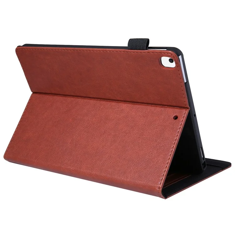 Für iPad 10.2 (2021) / (2020) / (2019) / iPad Air 10.5 Zoll (2019) / Pro 10.5 Zoll (2017) Hülle Kartenfächer Leder Tablet Cover - Braun