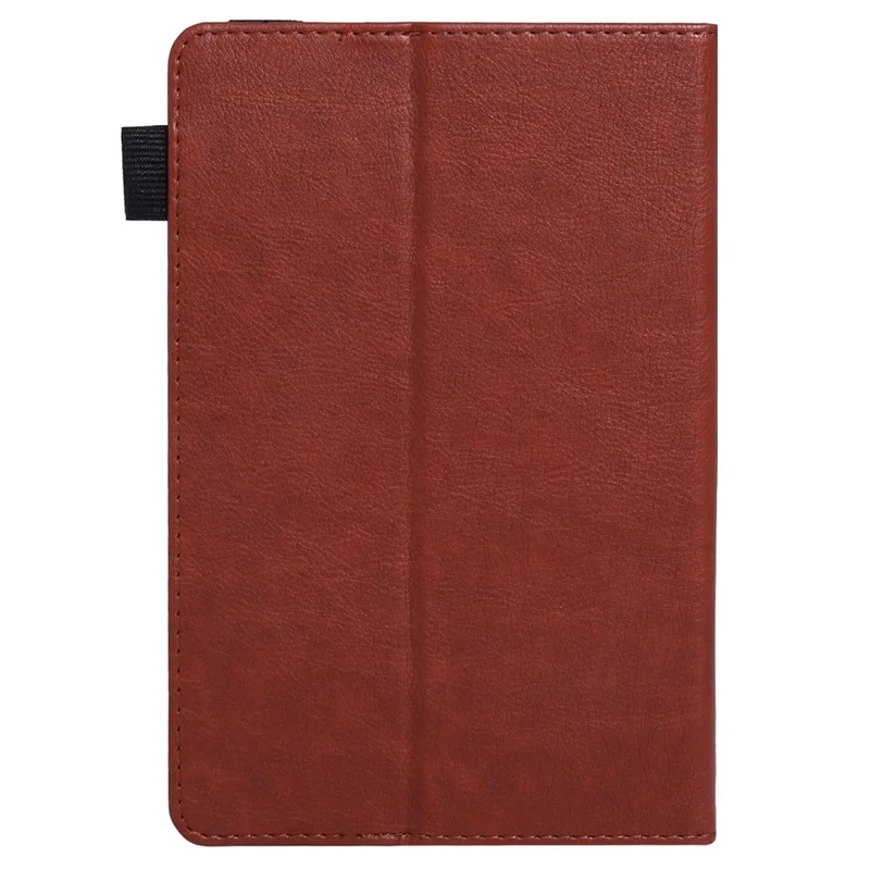 10-inch Tablet Case Card Slots PU Leather Flip Cover with Folding Stand - Brown