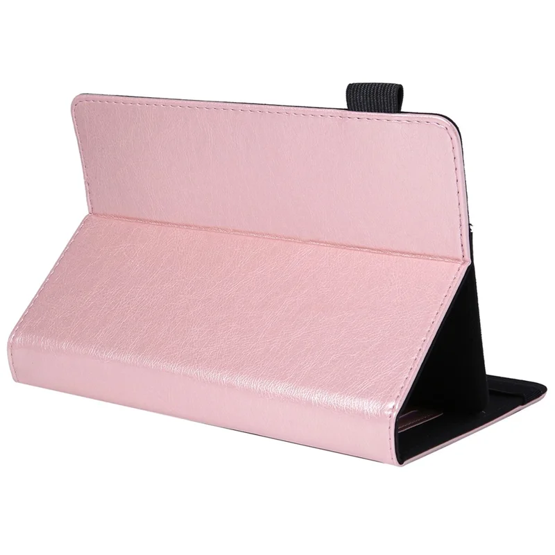 For 8-Inch Tablet Case Anti-Scratch Tablet Leather Flip Cover with Card Slots - Rose Gold
