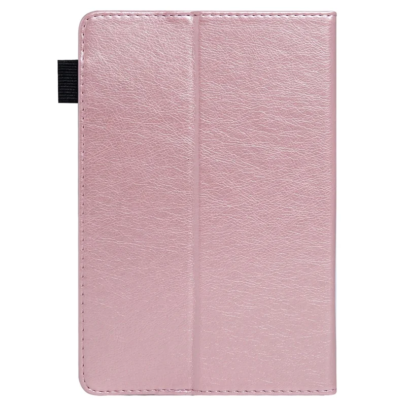 For 8-Inch Tablet Case Anti-Scratch Tablet Leather Flip Cover with Card Slots - Rose Gold