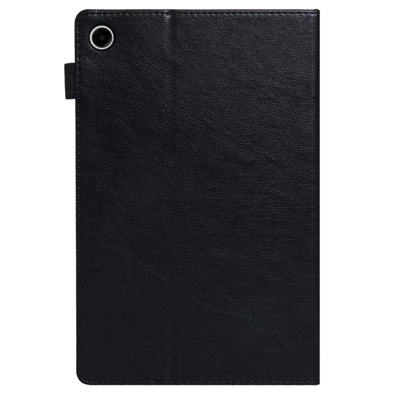 For Samsung Galaxy Tab A9 X110 Tablet Case Card Slots Protective Leather Flip Cover - Black
