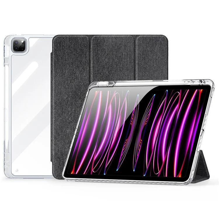 DUX DUCIS Unid Series For iPad Pro 11 (2020) (2021) (2022) / Air 11 (2025) / (2024) / Air (2022) / (2020) Case Clear Leather Cover - Black