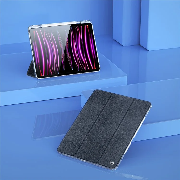 DUX DUCIS Unid Series For iPad Pro 11 (2020) (2021) (2022) / Air 11 (2025) / (2024) / Air (2022) / (2020) Case Clear Leather Cover - Black