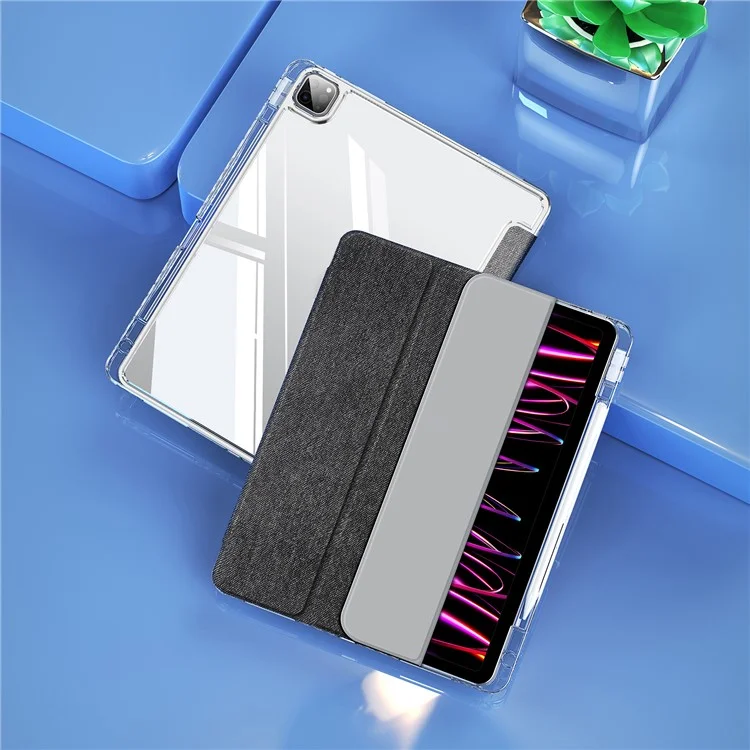 DUX DUCIS Unid Series For iPad Pro 11 (2020) (2021) (2022) / Air 11 (2025) / (2024) / Air (2022) / (2020) Case Clear Leather Cover - Black
