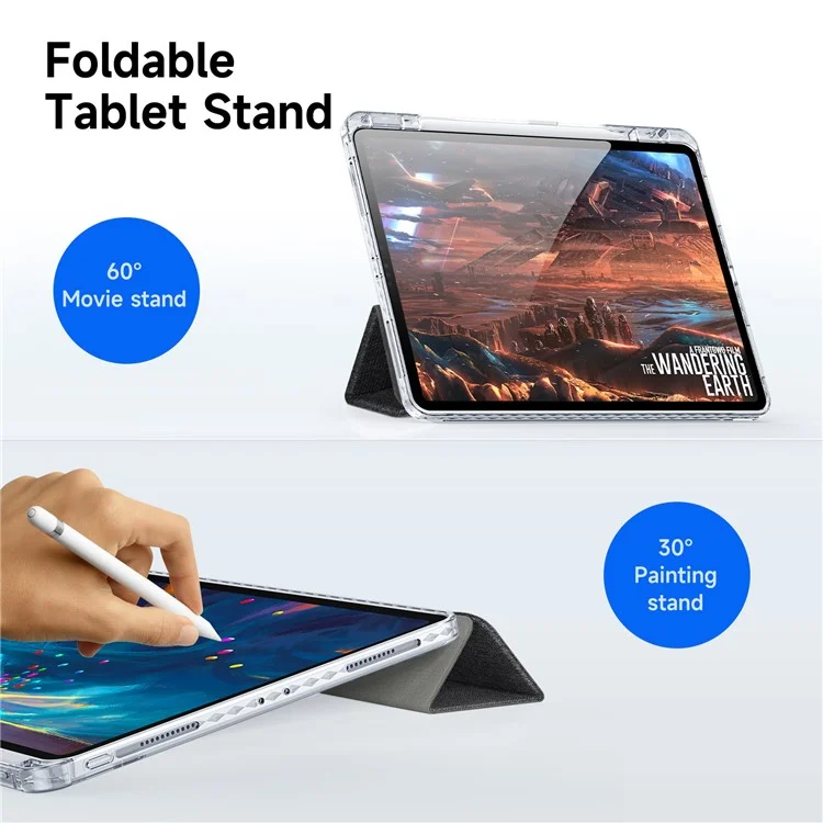 DUX DUCIS Unid Series For iPad Pro 11 (2020) (2021) (2022) / Air 11 (2025) / (2024) / Air (2022) / (2020) Case Clear Leather Cover - Black