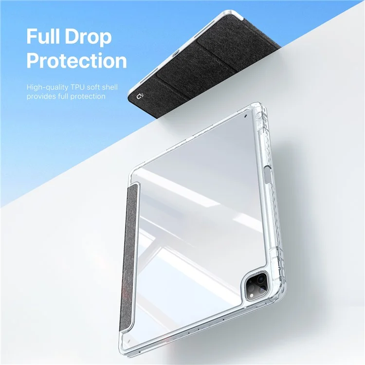 DUX DUCIS Unid Series For iPad Pro 11 (2020) (2021) (2022) / Air 11 (2025) / (2024) / Air (2022) / (2020) Case Clear Leather Cover - Black