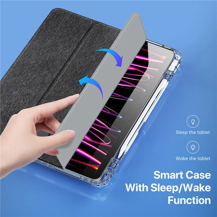 DUX DUCIS Unid Series For iPad Pro 11 (2020) (2021) (2022) / Air 11 (2025) / (2024) / Air (2022) / (2020) Case Clear Leather Cover - Black