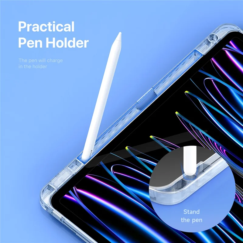 DUX DUCIS Unid Series For iPad Pro 12.9-inch (2018) (2020) (2021) (2022) TPU+PC+Leather Tablet Case with Auto Wake / Sleep - Black